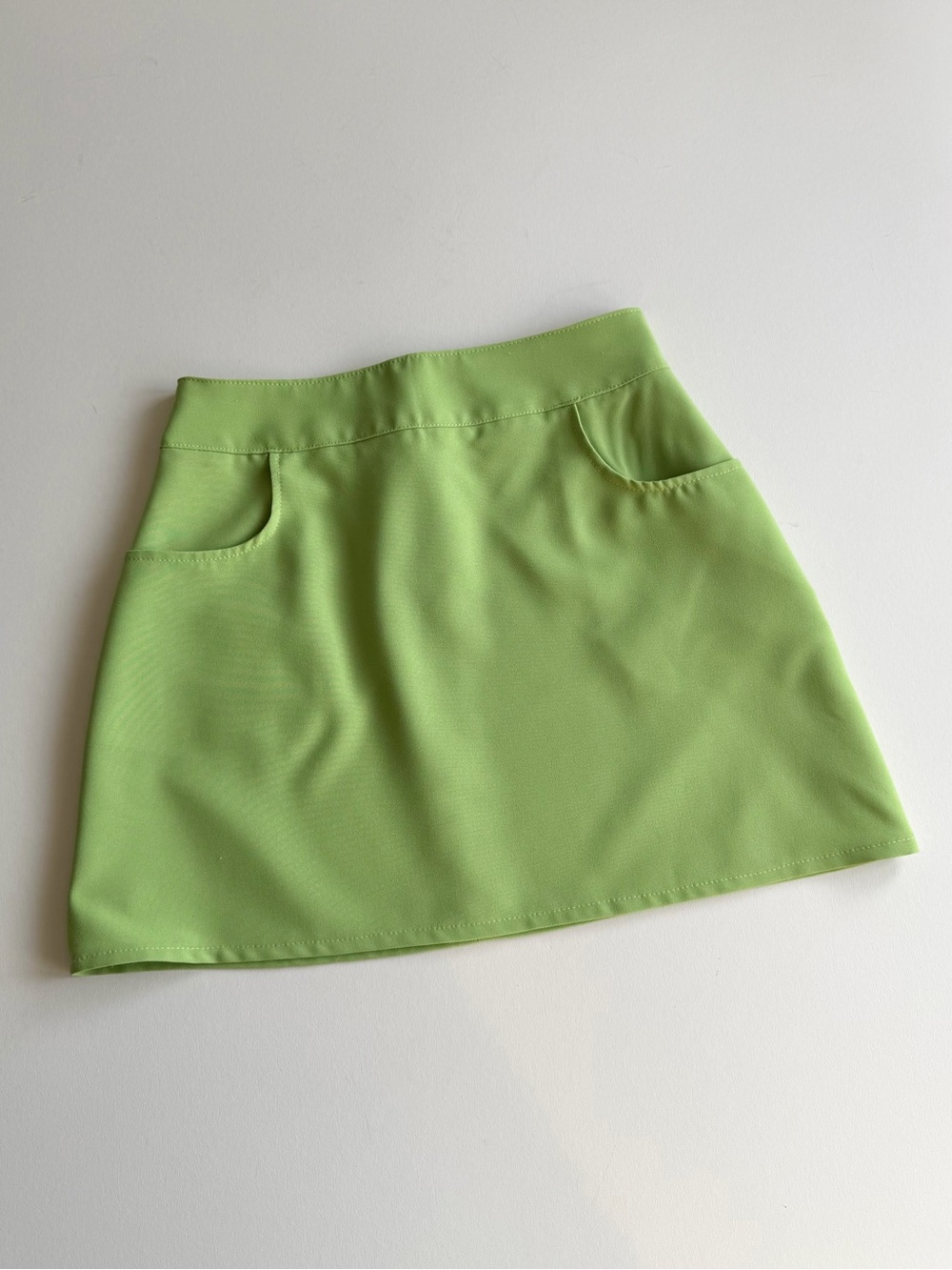 2000s Prima Donna Lime Green Mini Skirt